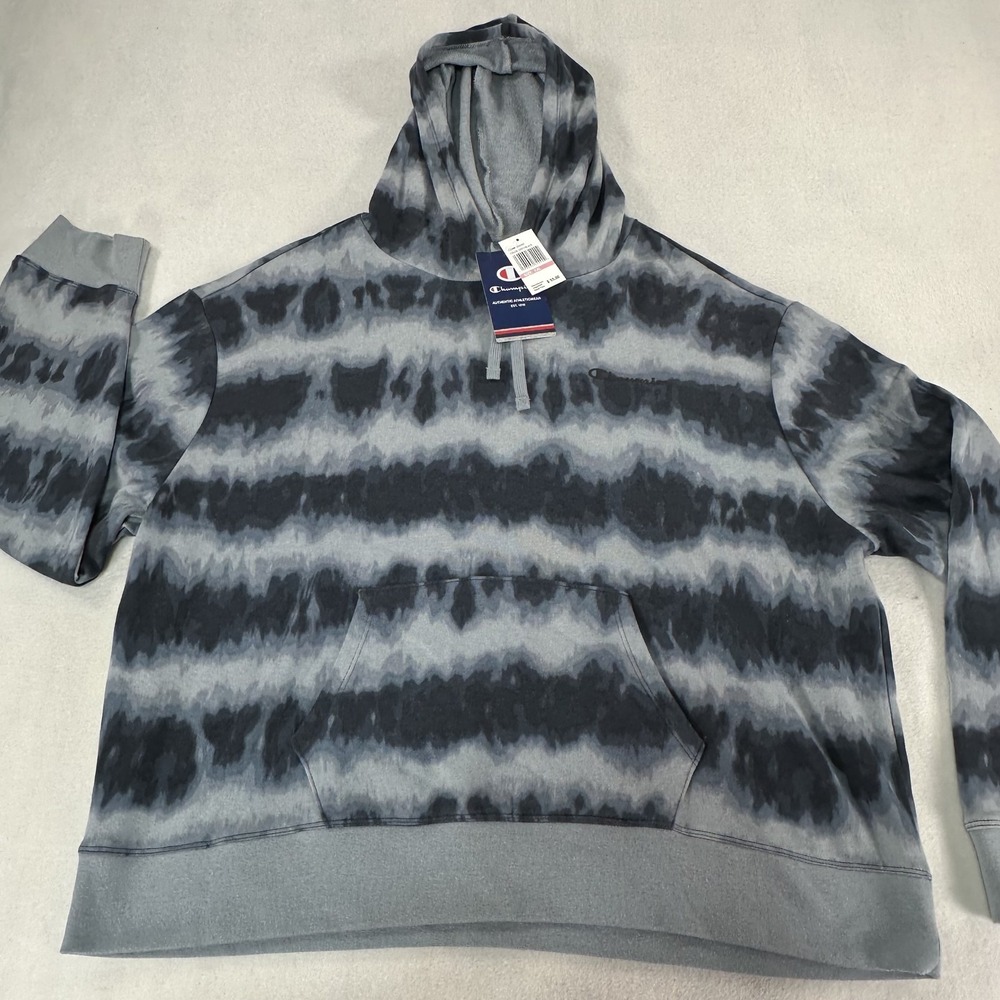 Champion Hoodie Women's 2XL‎ Pullover Tie Dye Athleticwear NWT Cozy Soft Outdoor